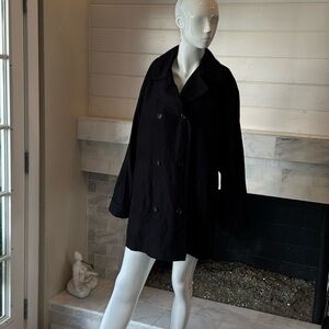 London Fog Black Peacoat with Zip Out Lining Size Medium